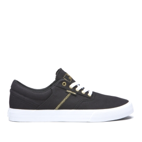 Womens Supra Low Top Shoes COBALT Black/Gold/white | AU-24691